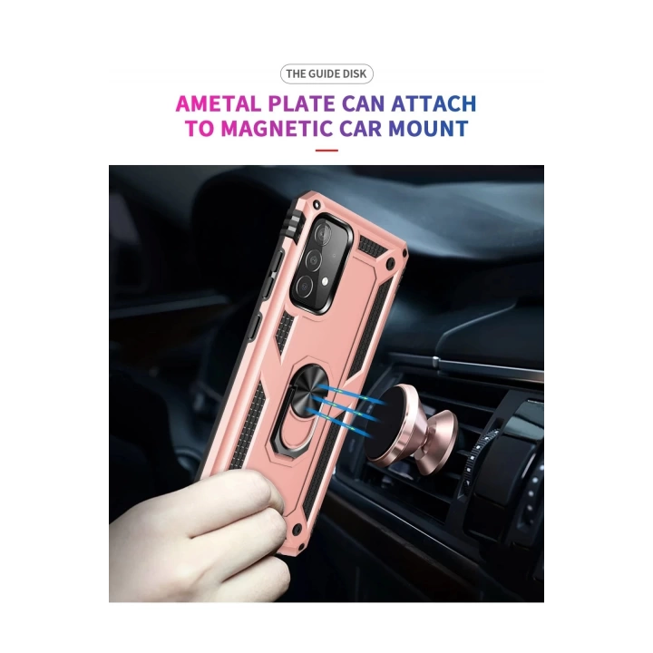BFS  Samsung Galaxy A33 5G Kılıf Sofya Yüzüklü Silikon Kapak - Rose
