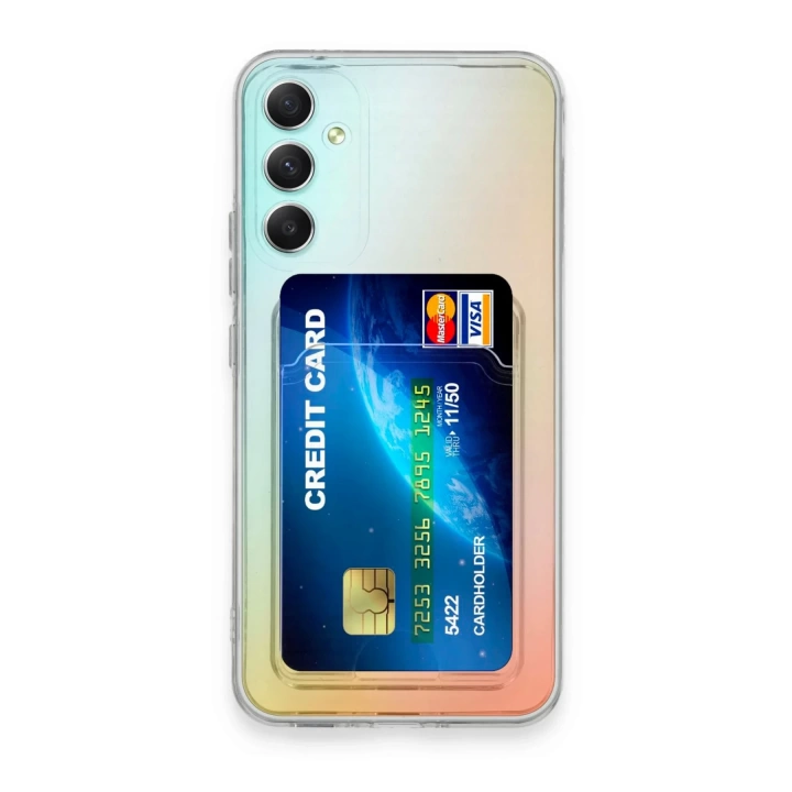 BFS  Samsung Galaxy A34 5G Kılıf Kart Şeffaf Silikon - Şeffaf