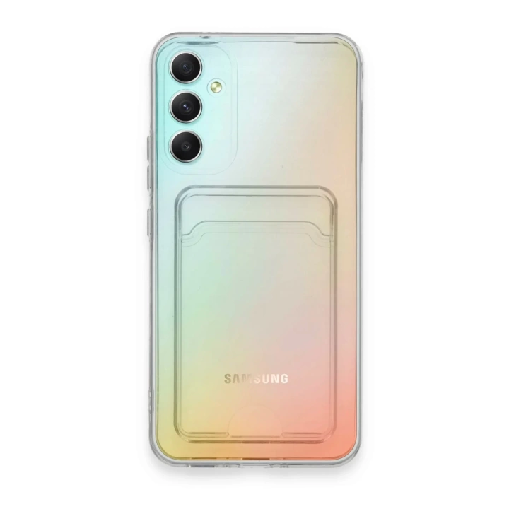 BFS  Samsung Galaxy A34 5G Kılıf Kart Şeffaf Silikon - Şeffaf