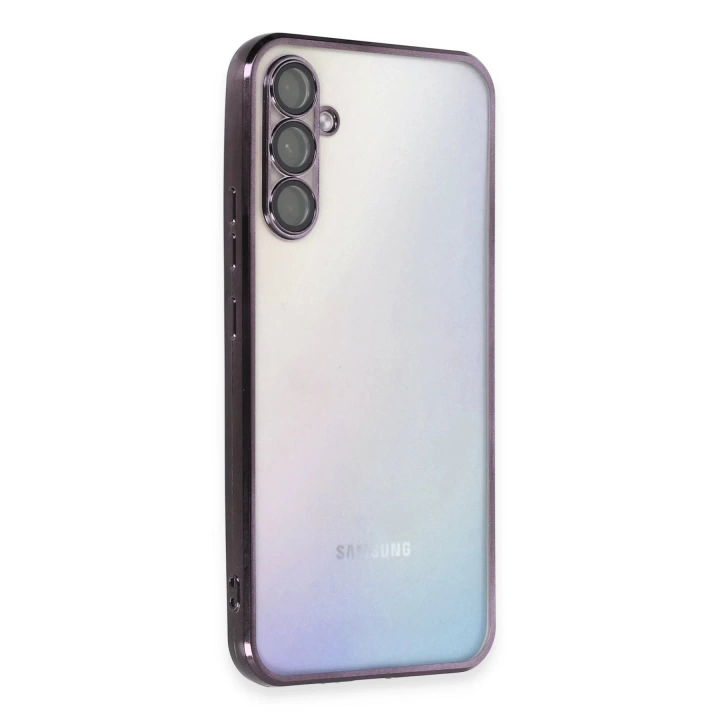 BFS Samsung Galaxy A34 5G Kılıf Lensli Silikon - Mor