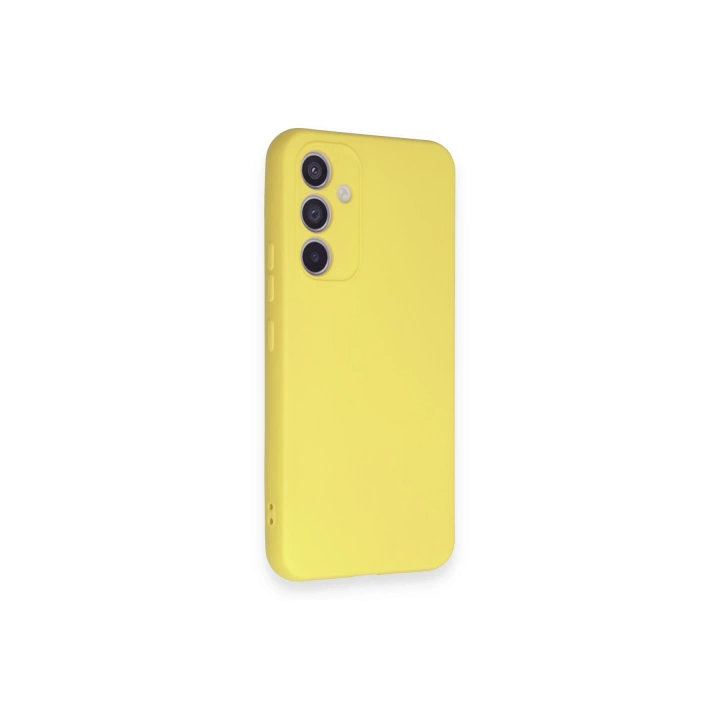BFS  Samsung Galaxy A34 5G Kılıf Nano içi Kadife Silikon - Sarı