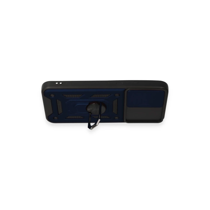 BFS  Samsung Galaxy A34 5G Kılıf Pars Lens Yüzüklü Silikon - Lacivert