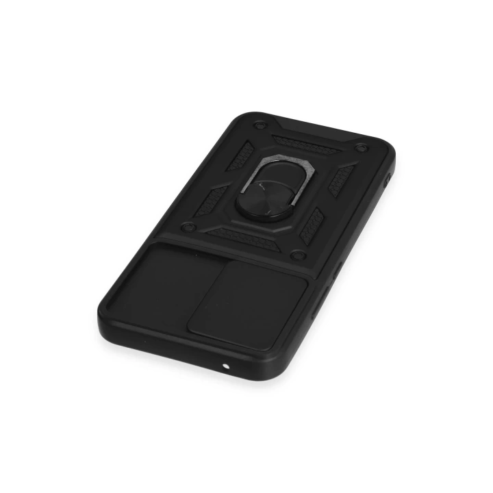 BFS  Samsung Galaxy A34 5G Kılıf Pars Lens Yüzüklü Silikon - Siyah