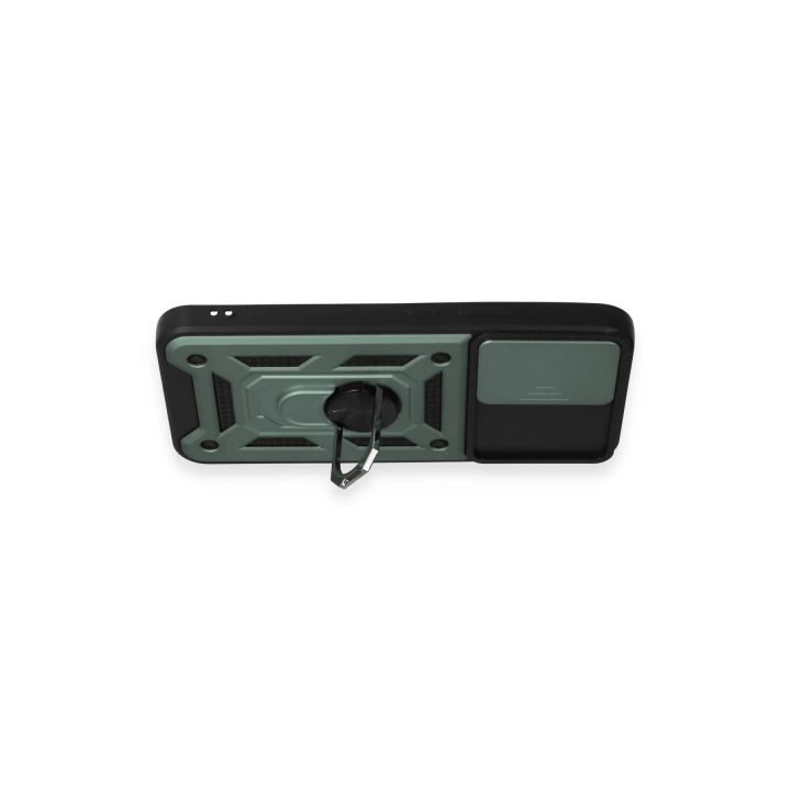BFS  Samsung Galaxy A34 5G Kılıf Pars Lens Yüzüklü Silikon - Yeşil