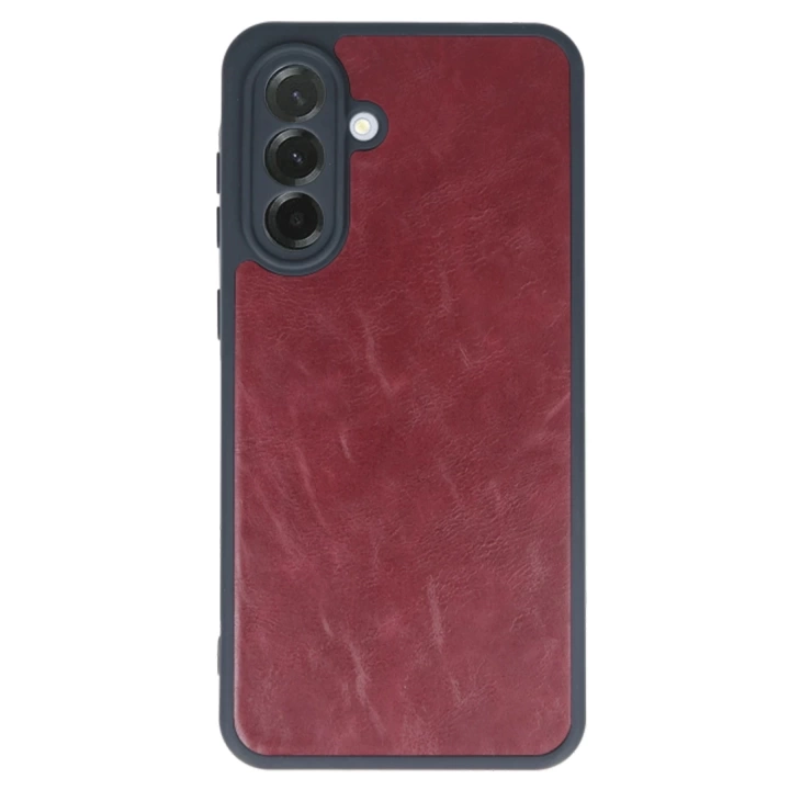 BFS  Samsung Galaxy A35 5G Kılıf Aras Deri Kapak - Bordo