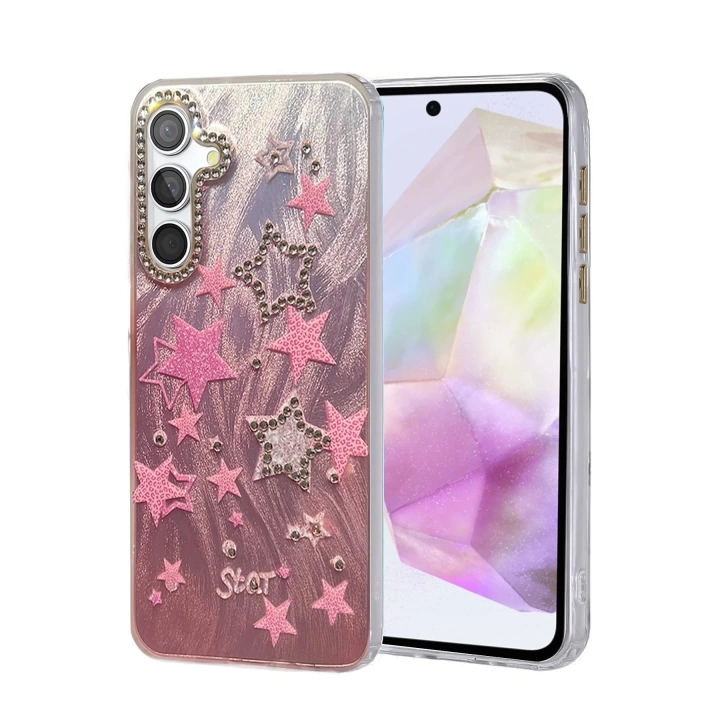 BFS Samsung Galaxy A35 5G Kılıf Blade Aynalı Desenli Kapak - Desen 7