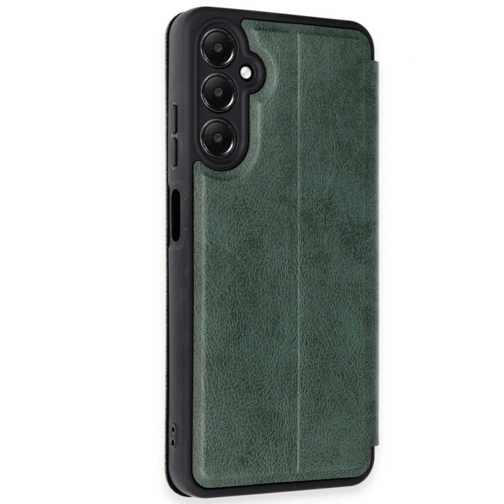 BFS  Samsung Galaxy A35 5G Kılıf Flip Cover - Koyu Yeşil