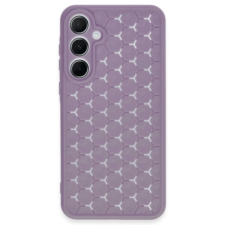 BFS  Samsung Galaxy A35 5G Kılıf Petek Silikon Kapak - Lila