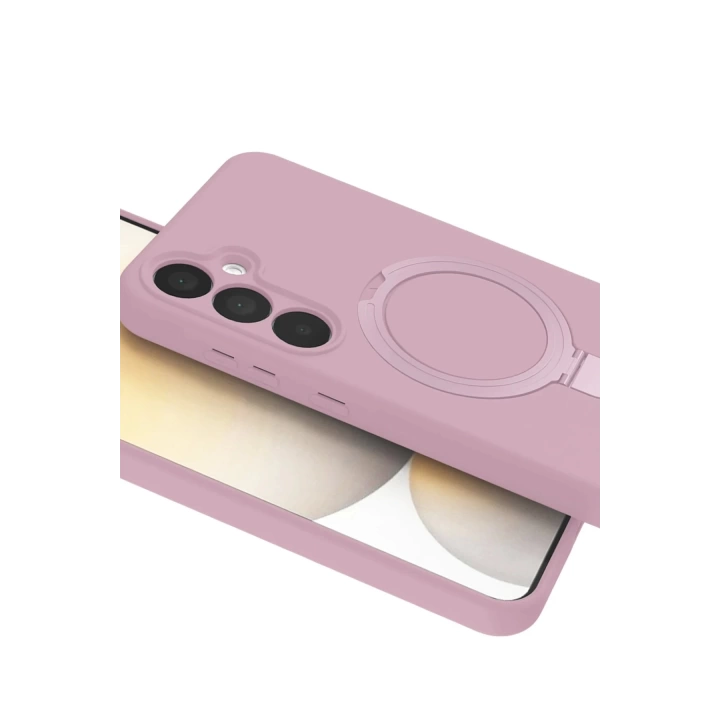 BFS Samsung Galaxy A35 5G Regal Magsafe Standlı Kapak - Açık Pembe
