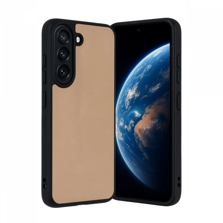 BFS  Samsung Galaxy A36 Kılıf Aras Deri Kapak - Pudra