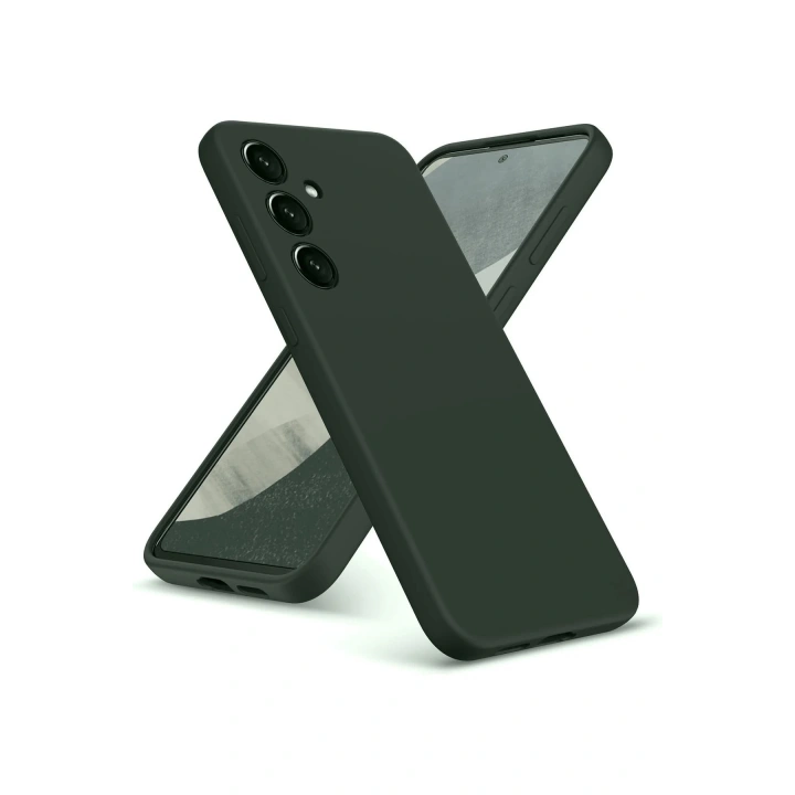 BFS Samsung Galaxy A36 Kılıf Nano içi Kadife Silikon - Koyu Yeşil