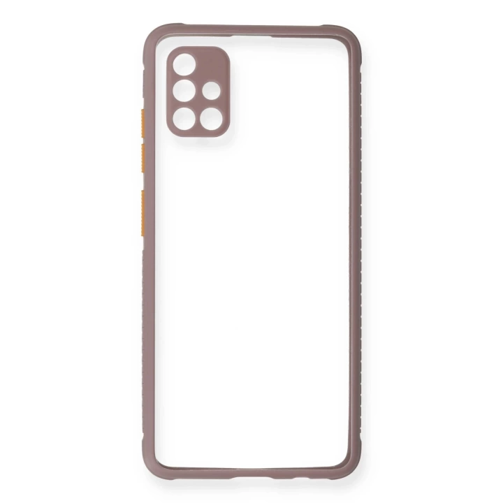 BFS  Samsung Galaxy A51 Kılıf Miami Şeffaf Silikon - Açık Mor