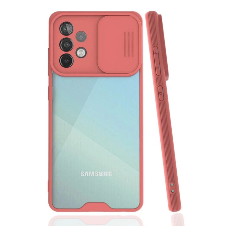 BFS  Samsung Galaxy A52 Kılıf Platin Kamera Koruma Silikon - Pembe