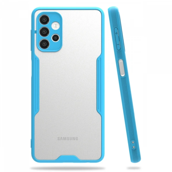 BFS  Samsung Galaxy A52 Kılıf Platin Silikon - Mavi