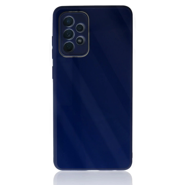 BFS  Samsung Galaxy A53 5G Kılıf Glass Kapak - Lacivert