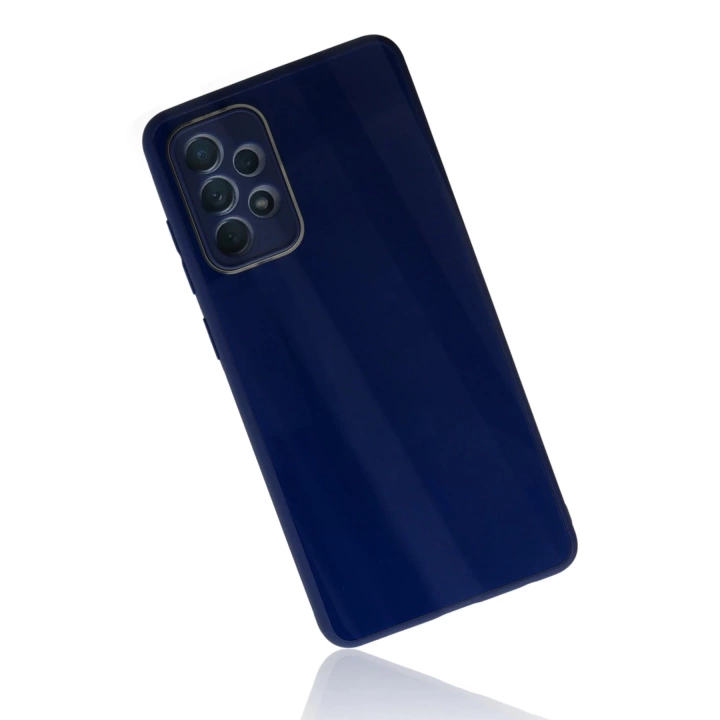 BFS  Samsung Galaxy A53 5G Kılıf Glass Kapak - Lacivert