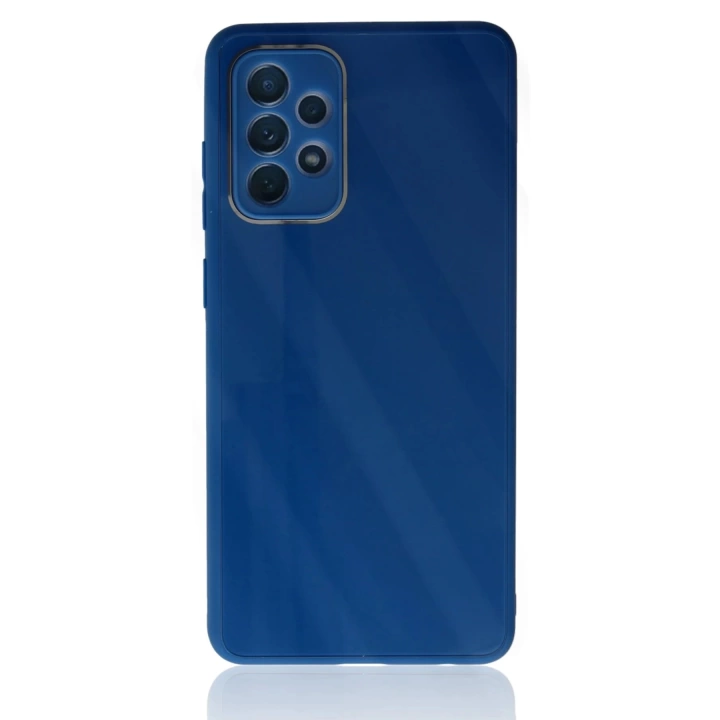 BFS  Samsung Galaxy A53 5G Kılıf Glass Kapak - Mavi