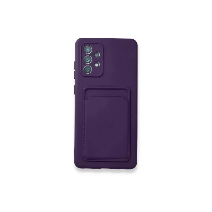 BFS Samsung Galaxy A53 5G Kılıf Kelvin Kartvizitli Silikon - Derin Mor