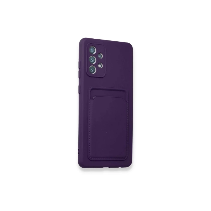 BFS Samsung Galaxy A53 5G Kılıf Kelvin Kartvizitli Silikon - Derin Mor
