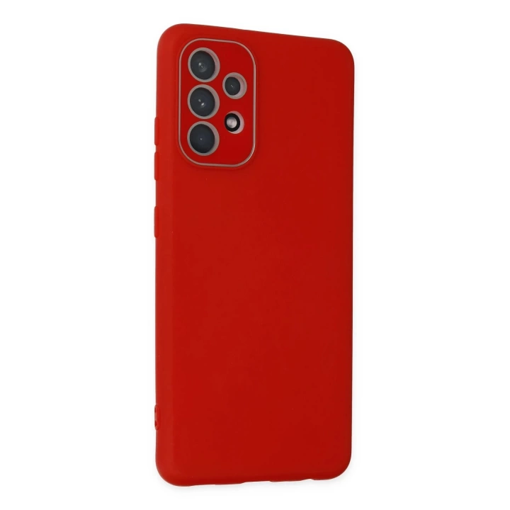BFS  Samsung Galaxy A53 5G Kılıf Lansman Glass Kapak - Kırmızı