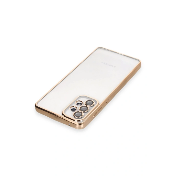 BFS Samsung Galaxy A53 5G Kılıf Lensli Silikon - Gold
