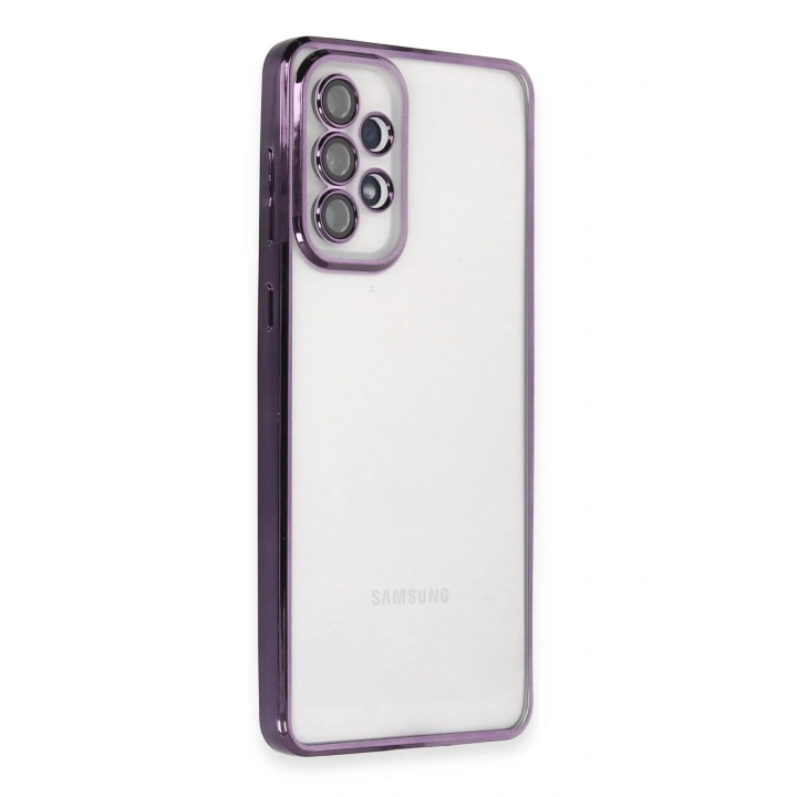 BFS Samsung Galaxy A53 5G Kılıf Lensli Silikon - Mor