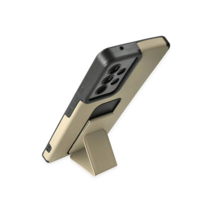 BFS  Samsung Galaxy A53 5G Kılıf Mega Standlı Silikon - Gold