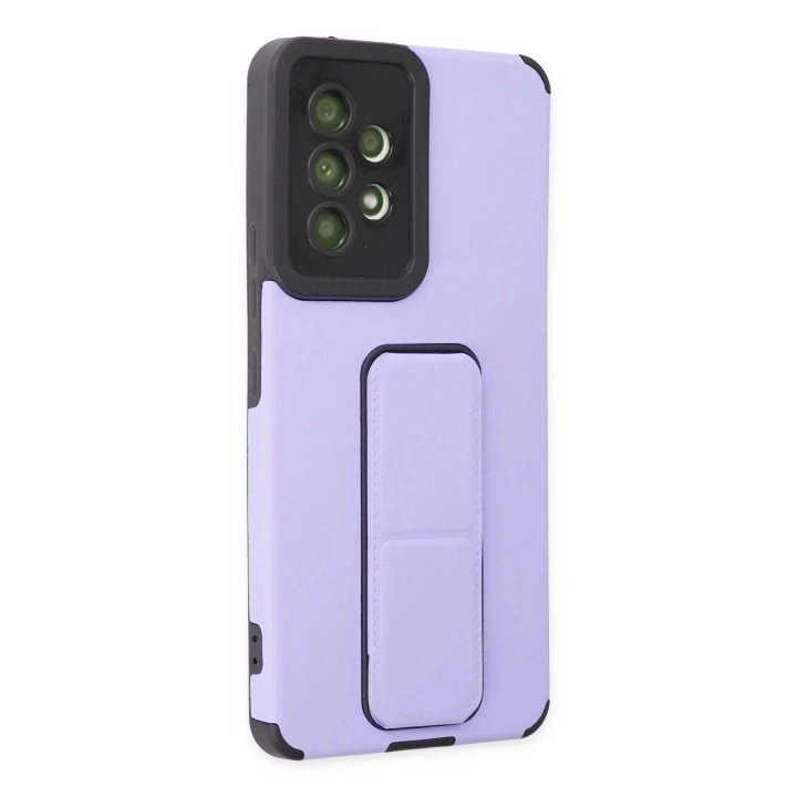 BFS  Samsung Galaxy A53 5G Kılıf Mega Standlı Silikon - Lila