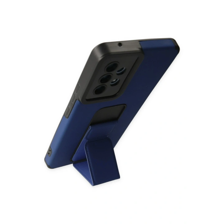 BFS  Samsung Galaxy A53 5G Kılıf Mega Standlı Silikon - Mavi