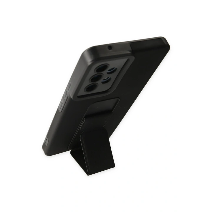 BFS  Samsung Galaxy A53 5G Kılıf Mega Standlı Silikon - Siyah