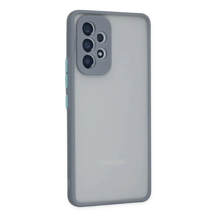 BFS  Samsung Galaxy A53 5G Kılıf Montreal Silikon Kapak - Gri