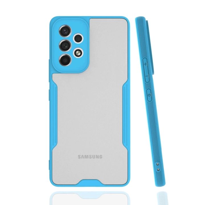 BFS  Samsung Galaxy A53 5G Kılıf Platin Silikon - Mavi