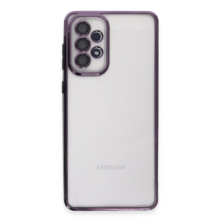 BFS  Samsung Galaxy A53 5G Kılıf Razer Lensli Silikon - Mor