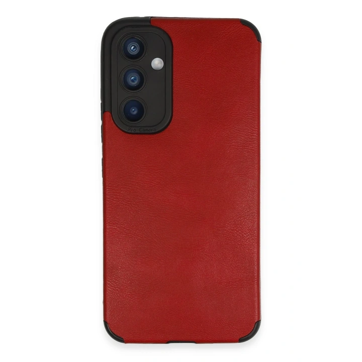 BFS  Samsung Galaxy A54 5G Kılıf Loop Deri Silikon - Kırmızı