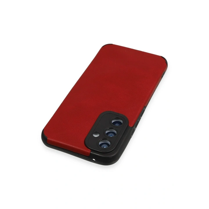 BFS  Samsung Galaxy A54 5G Kılıf Loop Deri Silikon - Kırmızı