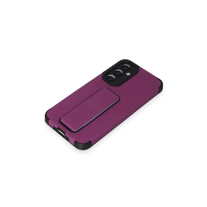 BFS  Samsung Galaxy A54 5G Kılıf Mega Standlı Silikon - Mor