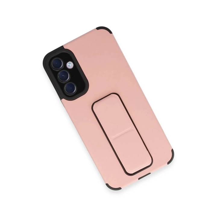 BFS  Samsung Galaxy A54 5G Kılıf Mega Standlı Silikon - Pudra