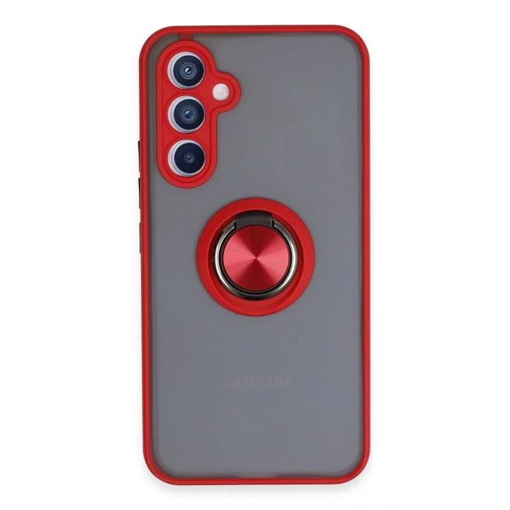 BFS  Samsung Galaxy A54 5G Kılıf Montreal Yüzüklü Silikon Kapak - Kırmızı