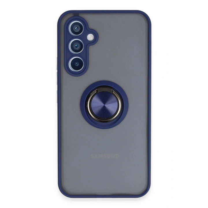 BFS  Samsung Galaxy A54 5G Kılıf Montreal Yüzüklü Silikon Kapak - Lacivert