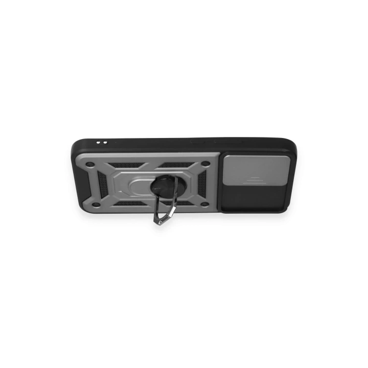 BFS Samsung Galaxy A54 5G Kılıf Pars Lens Yüzüklü Silikon - Gümüş