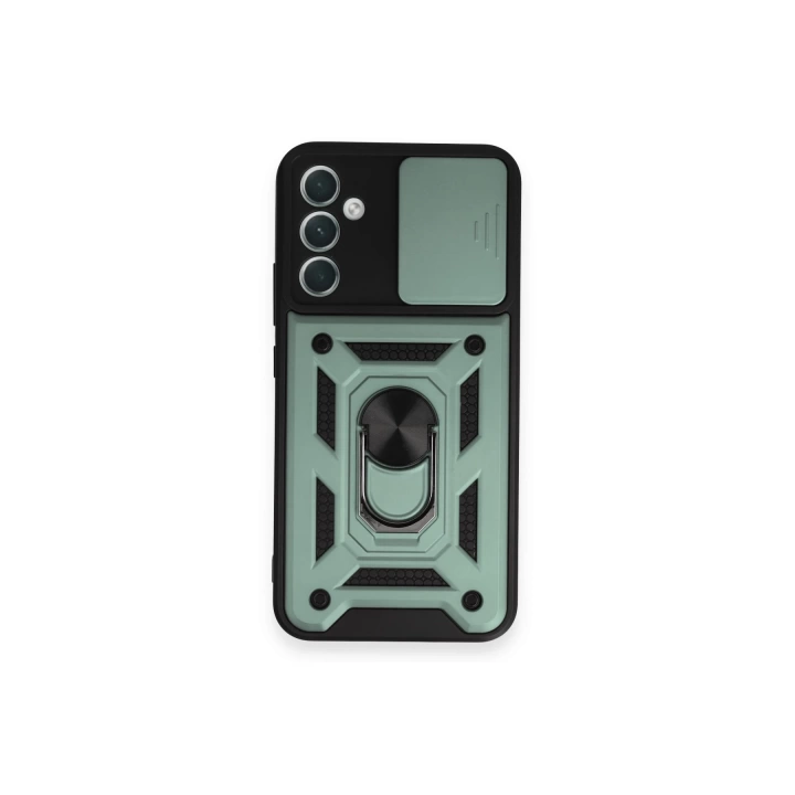 BFS  Samsung Galaxy A54 5G Kılıf Pars Lens Yüzüklü Silikon - Yeşil