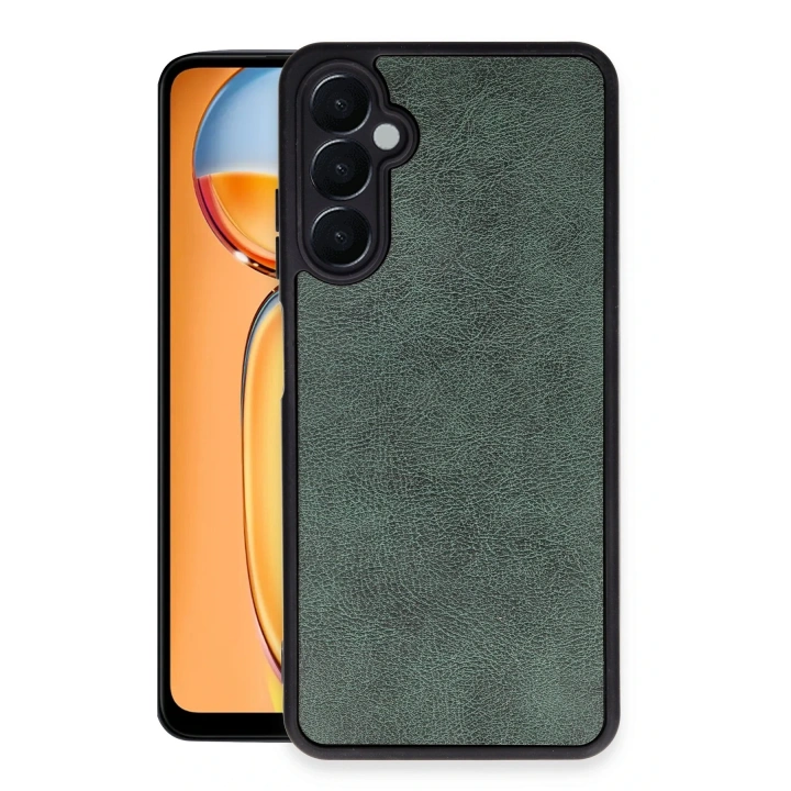BFS  Samsung Galaxy A55 5G Kılıf Aras Deri Kapak - Koyu Yeşil