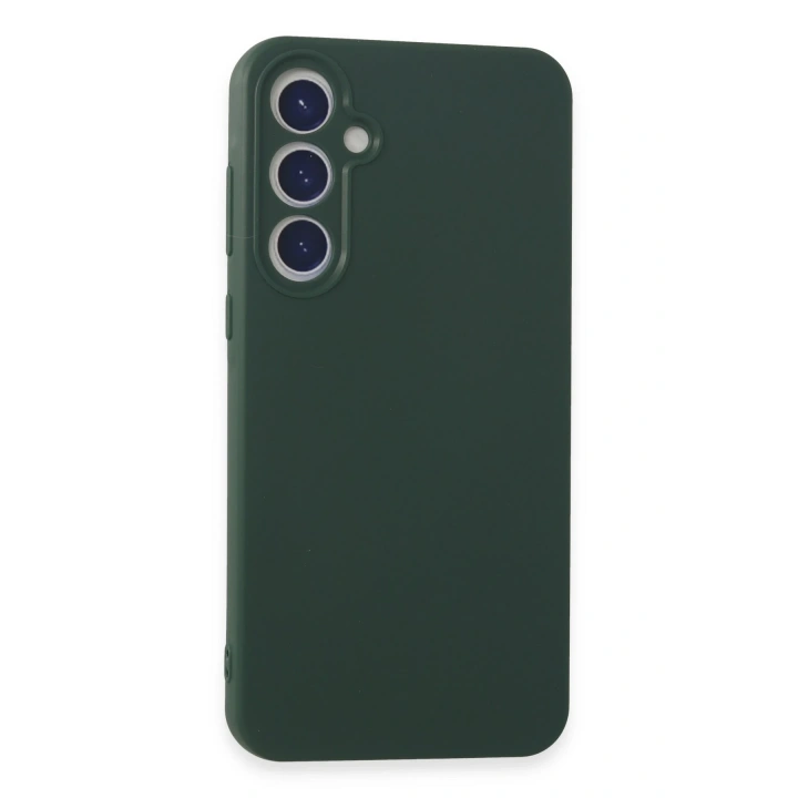 BFS  Samsung Galaxy A55 5G Kılıf First Silikon - Koyu Yeşil