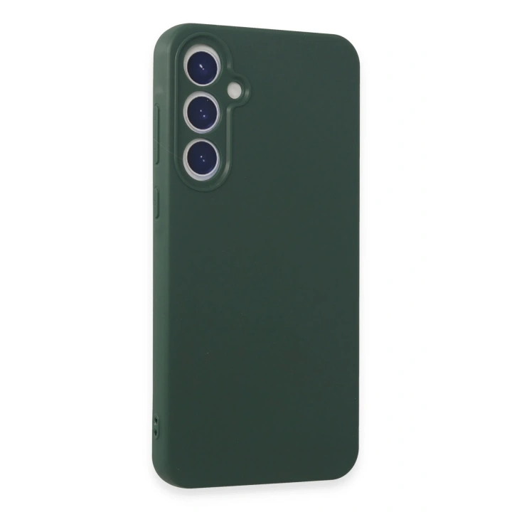 BFS  Samsung Galaxy A55 5G Kılıf First Silikon - Koyu Yeşil