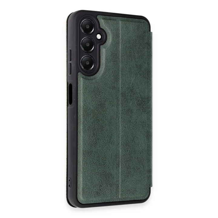 BFS  Samsung Galaxy A55 5G Kılıf Flip Cover - Koyu Yeşil