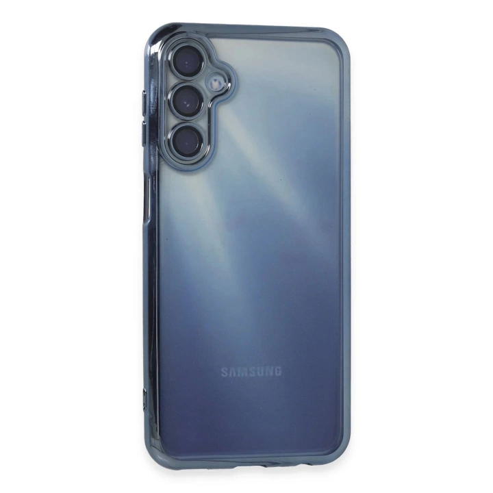 BFS  Samsung Galaxy A55 5G Kılıf Razer Lensli Silikon - Sierra Blue