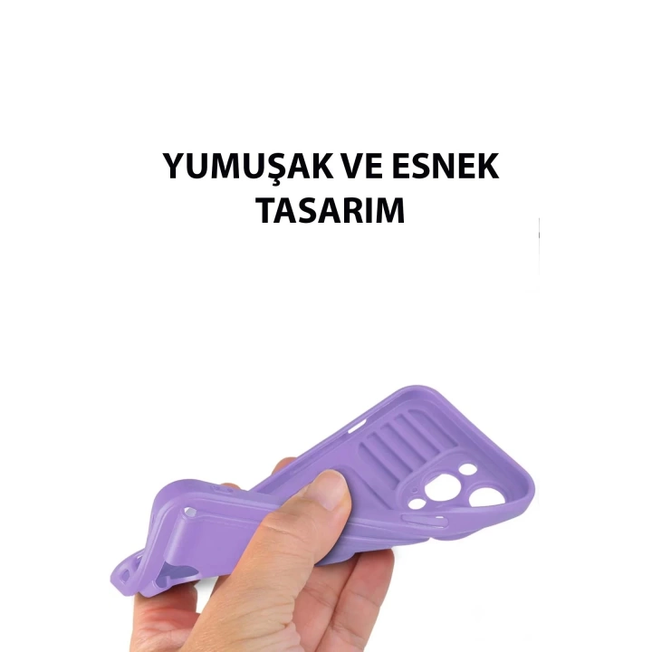 BFS  Samsung Galaxy A55 5G Kılıf Zuma Kartvizitli Yüzüklü Silikon - Kırmızı