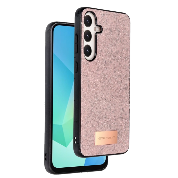 BFS  Samsung Galaxy A56 Bright Simli Kapak - Pembe