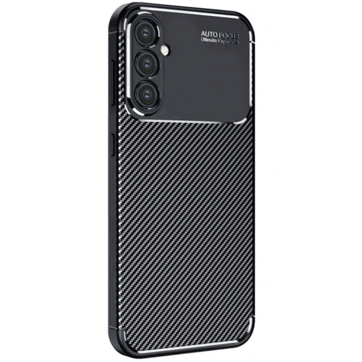 BFS  Samsung Galaxy A56 Kılıf Auto Focus Karbon Kapak - Siyah