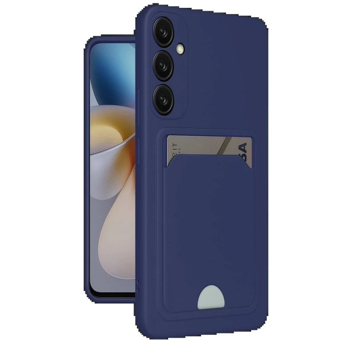 BFS Samsung Galaxy A56 Kılıf Kelvin Kartvizitli Silikon - Lacivert